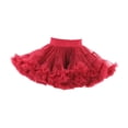 thumbnail image 2 of Falda tutú para niñas con cintura elástica, disfraz para niños, vestido de princesa, falda de tul roja S, 2 of 8