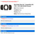 thumbnail image 2 of Rear Brake Shoe Set - Compatible with 1998 - 2010 GMC W5500 Forward 1999 2000 2001 2002 2003 2004 2005 2006 2007 2008 2009, 2 of 2