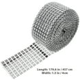 thumbnail image 2 of Rhinestone Ribbon Plastic Crystal Silver Craft Enthusiasts Diy Projects 1 Roll 0.4X16In, 2 of 9
