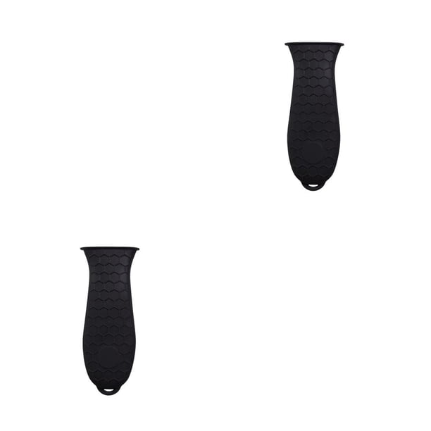 Cubierta de la manija de la olla Yuarrent Antideslizante Negro 2piezas