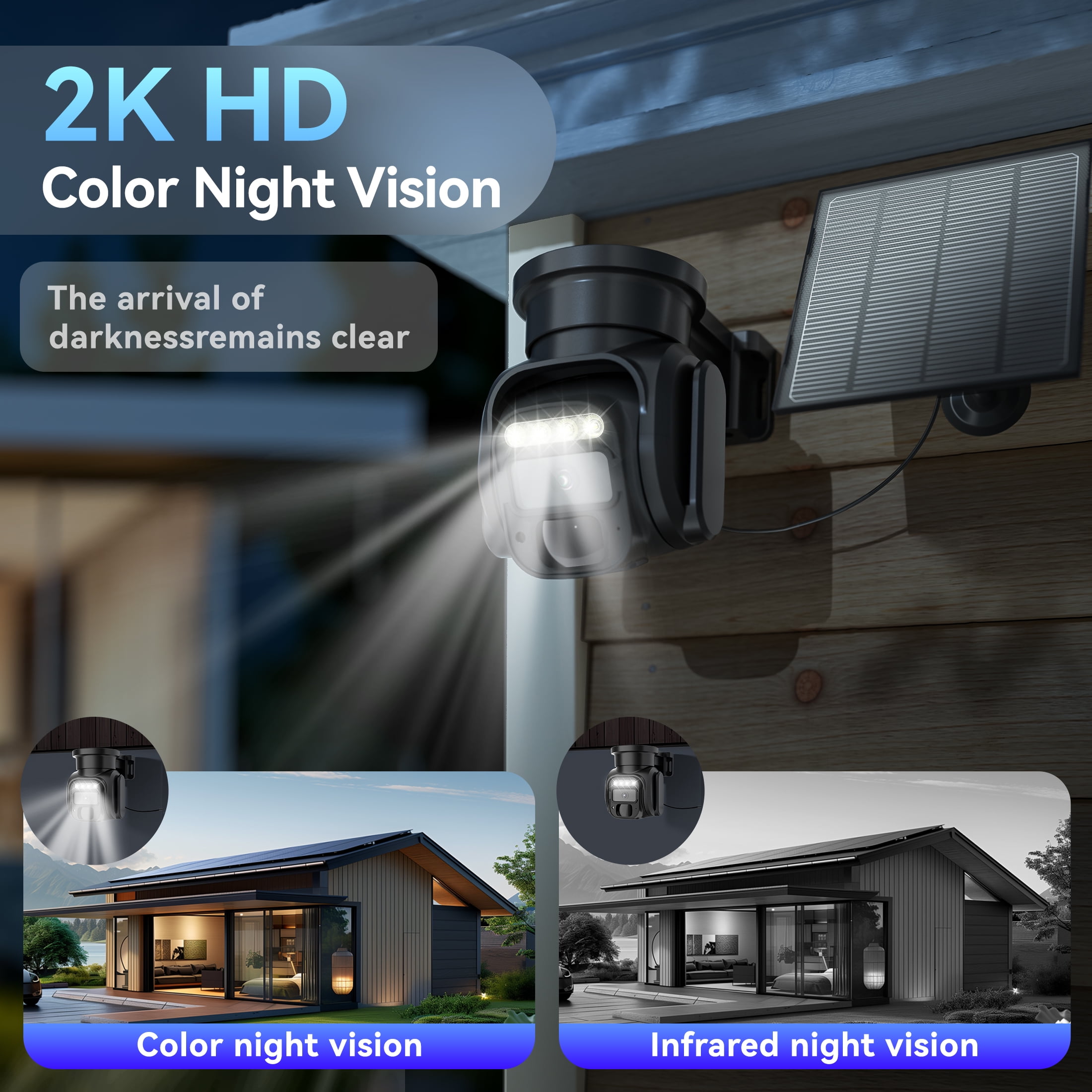 Runofast 4G LTE Cellular Security Camera, No WiFi Security Cameras with SIM Card, Wireless Outdoor Solar Cellular Camera Without Internet with PIR Detection, 2-Way Audio, US Version