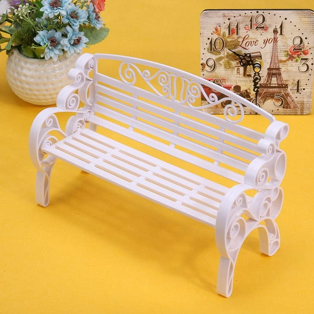 Mymisisa Garden Park Bench Chair Miniature Barbie Dollhouse