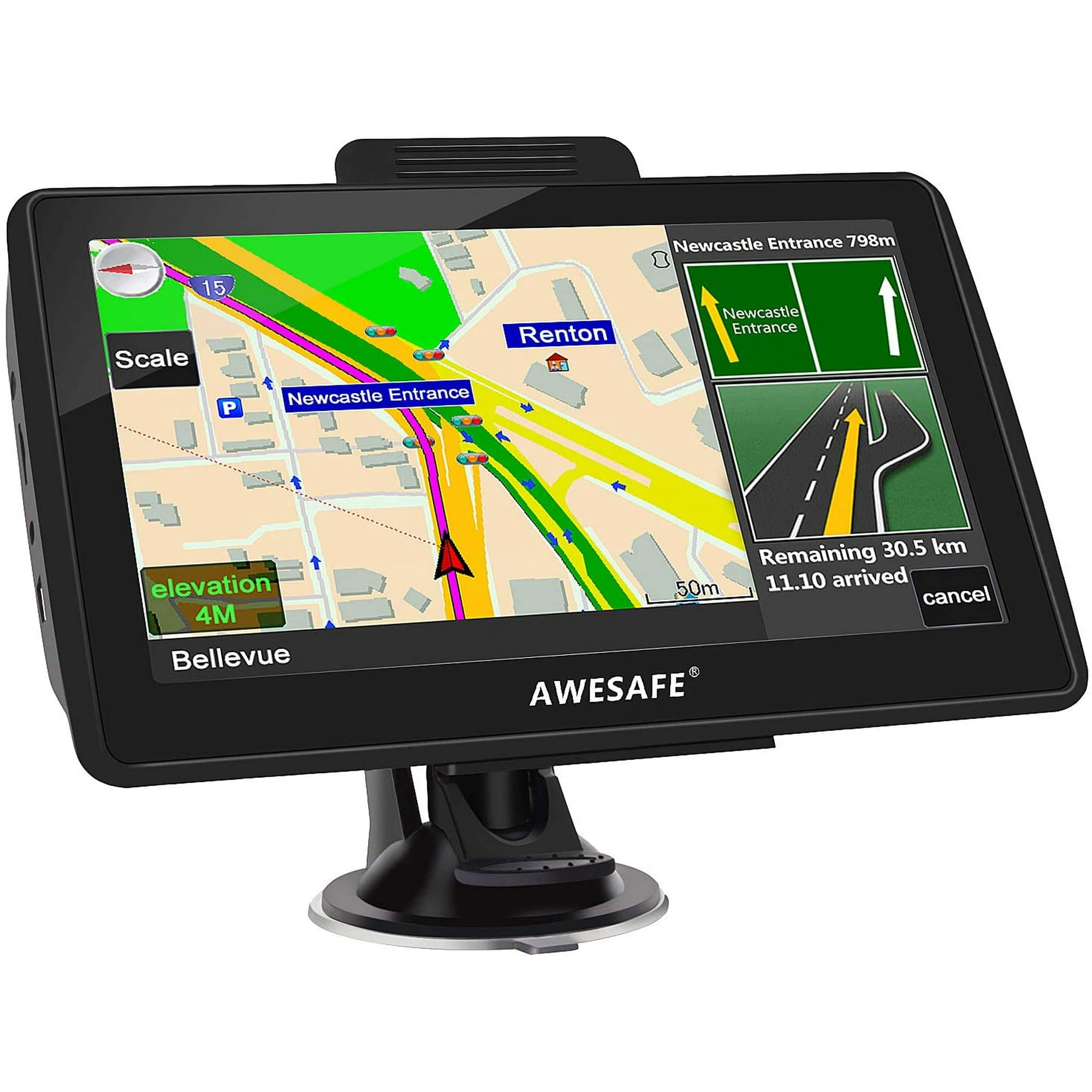 Awesafe Gps Navigation For Car 7 Inches Touch Screen Car Gps Navigation System North America Lifetime Map Updates Walmart Canada