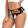 thumbnail image 2 of Fotbe Halloween Ghosts And Pumpkins Calzones Estampados para Mujer – Ropa Interior de Algodón, Cómoda, Suave y Elástica-3X-Large, 2 of 6