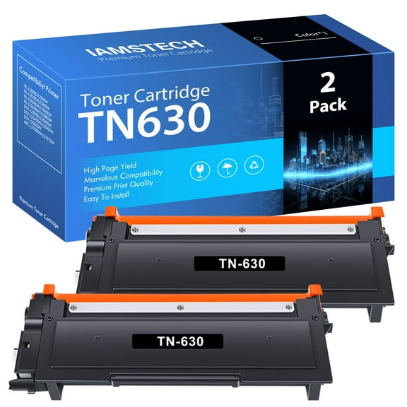 TN630 TN-630 Toner Cartridge Compatible for Brother TN-630 TN630 TN660 TN-660 MFC-L2700DW MFC-L2740DW HL-L2380DW HL-L2340DW DCP-L2540DW DCP-L2500D (Black,2-Pack)