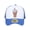 Royal, variant on Ice Cream Cone Patch Trucker Hat - Black/White