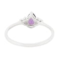 thumbnail image 2 of KIRAN FINE JEWEL Pear Purple Amethyst Topaz Cocktail Band Ring 925 Sterling Silver Wedding Anniversary Engagement Band Ring Statement Jewelry Gift For Her, 2 of 5