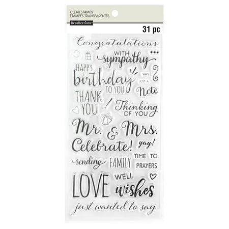 UPC: 0191518043303 | Phrases Clear Stamps by Recollections™