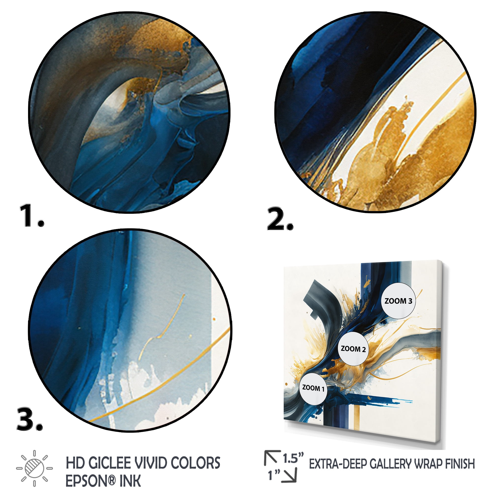 Designart Stylish Spiral Abstract I Canvas Wall Art