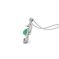 thumbnail image 2 of 10X7 mm Pear Emerald 925 Sterling Silver Seahorse Fish Women Valentines Day Gifts Necklace, 2 of 4