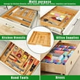 thumbnail image 3 of Bamboo Expandable Drawer Organizer, Silverware Organizer for Kitchen, Silverware, Cutlery and Drawers., 3 of 6