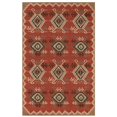 thumbnail image 1 of Trans-Ocean Imports RVI69764524 6 Pi. 6 Po. x 9 Pi. 3 Po. Liora Manne Riviera Kilim Tapis Intérieur & Extérieur Tapis Tissé Wilton - Rouge, 1 of 1