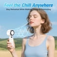 thumbnail image 4 of Portable Turbo Handheld Fan with ICE Cooling – 4000mAh Battery, 5-Speed Wind, Brushless Motor, Fast Charging USB-C, FFoldable, Wearable & Desktop Use, Mini Fan for Outdoor, Travel & Work, 4 of 5