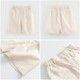 thumbnail image 6 of LOLANTA Boys Linen Suit 4 Piece Summer Gentleman Outfit Kids Dress Vest Shirt Shorts Set for Beach Wedding Graduation, 6 of 7