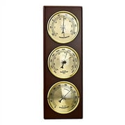 Nvzi Wall Barometer Thermometer Hygrometer Weather Station Hanging Home/Office Metal Material