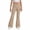 Khaki, variant on School Uniform Pants for Girls 2026 Stretch Button Front Straight Leg Pants Preppy Pull On Loose Fit Casual Trousers, Black