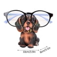 thumbnail image 4 of (1 pieza/venta de cachorro caqui) material de resina con montura de gafas creativa, 4 of 5