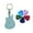Blue, variant on Leather Guitar Picks Holder Case Bag Guitar Shape with Key Ring 5pcs Celluloid Guitar Picks String Instrument Accessories