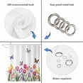 thumbnail image 3 of Tulips Spring Floral Shower Curtain Set - 72" x 78" Washable Bathtub Curtain with 12 Hooks, Pastoral Flowers Butterfly Farmhouse Waterproof Fabric Stall Shower Curtains for Bathroom/Bathtub Décor, 3 of 6
