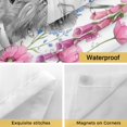 thumbnail image 4 of No Hook Shower Curtains with Snap-in Liner Set, Pink Flowers Yak Waterproof Hotel Style Bathroom Shower Curtain, Vintage Spring Floral Bathtub Watercolor Breathable Mesh Top Bath Curtains 72''x72'', 4 of 9