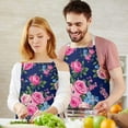 thumbnail image 3 of Pioneer Flower Floral Print Pattern Apron-Garden Aprons for Women with Pockets-Cotton Linen Waterproof Kitchen Cooking Gardening Aprons Adjustable for Kitchen,Cooking,BBQ and Salon 33x27 Inch, 3 of 7