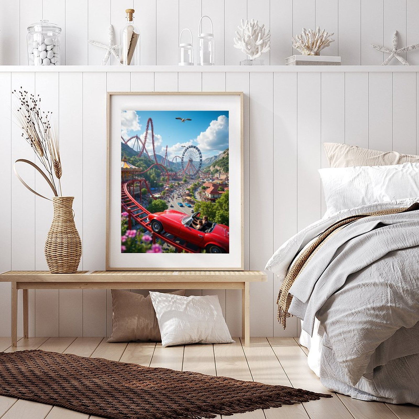 Diamond Art Kits for Adults - 5d Roller Coaster Adventure Scene Diamond Painting for Adults, Diamond Art for Adults Beginners, Diamond Painting Kits for Adults for Home Wall Decor
