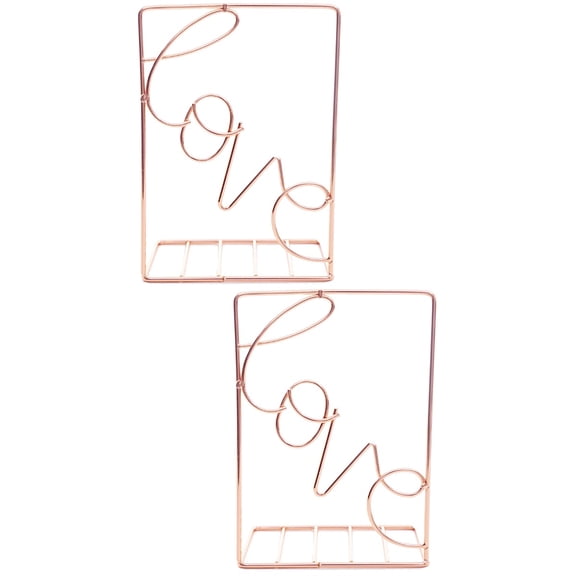 2 Count Love Shaped Book Stoppers Decorative Bookends Cartoon