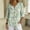 Multi-color-D, variant on Linen Tops for Women 3/4 Sleeve V Neck Button up Tunic Shirt Loose Casual Summer Boho Floral Print Blouse Vacation Clothes Multicolor