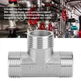 thumbnail image 4 of Tee Connector, Stainless Steel Pipe Fittings Tee Adapter, for Plumbing Hardware, 4 of 8