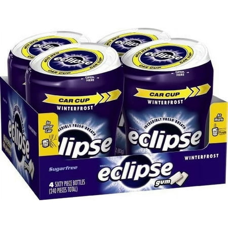 Eclipse Sugar Free Gum, Mint, 60 Piece Big E Bottle (InnerPack of 4)
