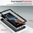 thumbnail image 2 of for Samsung Galaxy S22 Ultra Case - Galaxy S22 Ultra Case,Full-Body Shockproof Soft Silicone Protective Phone Cover Case for Samsung S22 Ultra, Black, 2 of 6