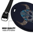 thumbnail image 4 of Nordic Viking Warrior Helmet with Horns Round Leather Luggage Card Suitcase Carry-On ID Tag, 4 of 6