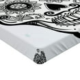 thumbnail image 2 of Ambesonne Sugar Skull Fitted Sheet, Mandala Spain, Twin Size, Black Pale Grey, 2 of 3