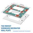 thumbnail image 2 of 2-Gang Screwless Pioneer Floral Decorative Wall Plates,Size 2-Gang 4.7"W x 4.7"H,Unbreakable Thermoplastic Faceplate Cover for Kitchen Living Room Bedroom Decorator Receptacle Outlet Switch, 2 of 7