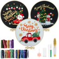 thumbnail image 1 of Set de bordado navideño TINDTOP Art & Craft Kit, aro de 20 cm, 1 of 7
