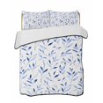 thumbnail image 2 of Blue Leaf Twin XL Size Down Alternative Comforter,Lightweight Comforter Quilt Bedding Set with Pillow Shams Modern Botanical Foliage Plant Country Flower Bed Comforter Duvet Insert 68"x98", 2 of 7