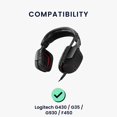 thumbnail image 2 of CHAO 2 almohadillas compatibles con Logitech G430 / G35 / G930 / F450 - Almohadillas de espuma para auriculares - Rojo, 2 of 5