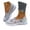 Gray, variant on Women's Orthopedic Breathable Soft Shoes Flower Embroidered Slip On Walking Sneakers Arch Support Shoes