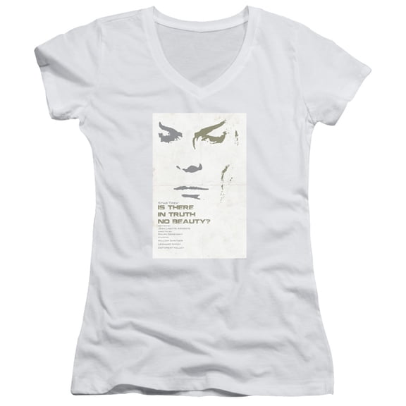 Star Trek Tos Episode 60 Junior Women's V-Neck T-Shirt White