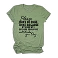 thumbnail image 2 of Womens Graphic T Shirts Short Sleeve Crewneck Tee Summer Letter Print Solid Casual Womens Blouses, 2 of 5