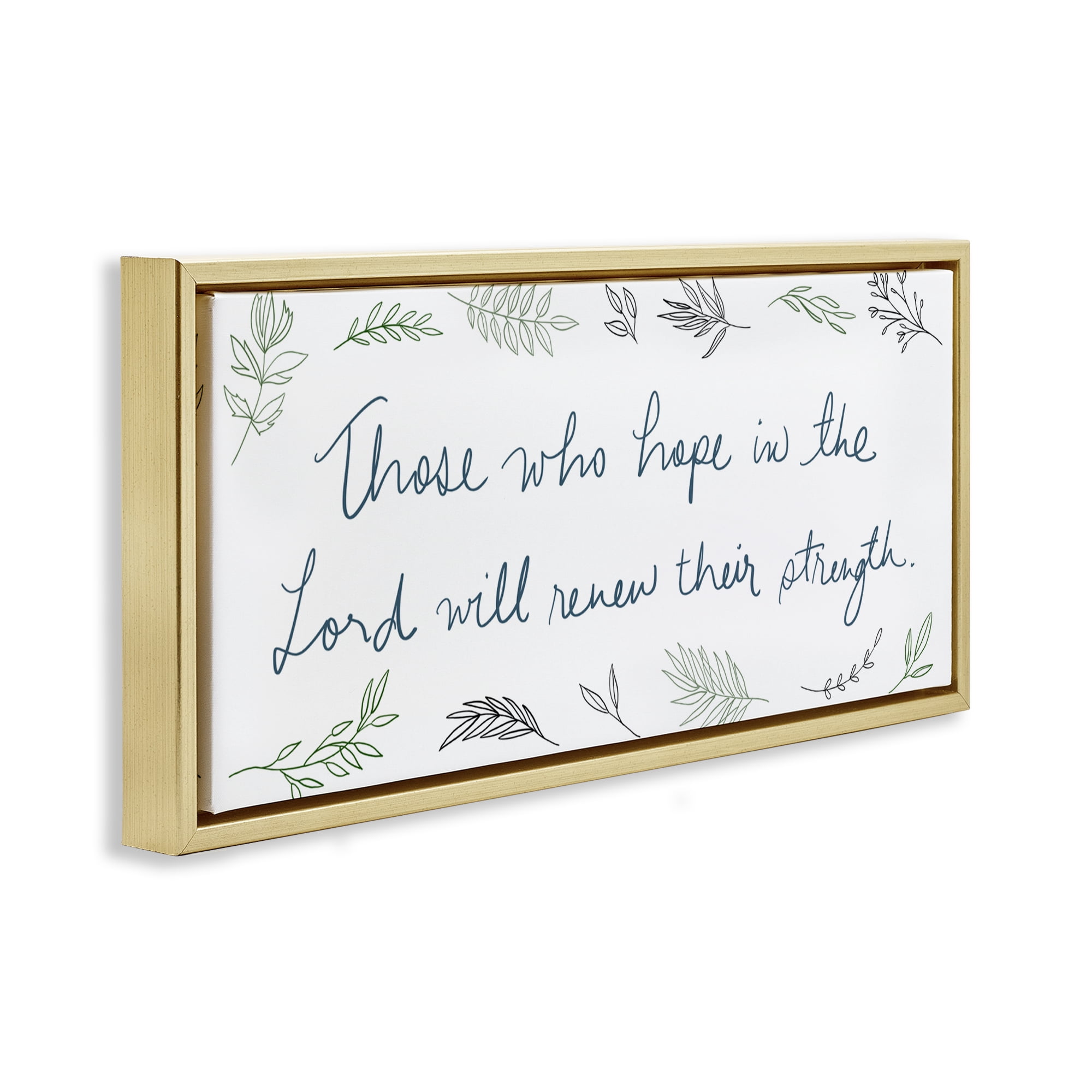 Stupell Industries Renew Their Strength Gold Framed Floater Canvas Wall Art, design by SD Graphics Studio