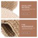 thumbnail image 5 of Guantes de baño de yute 2 unids Bbanquetan color marrón claro, 5 of 9