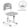 thumbnail image 3 of VIVO Gray Universal Height Adjustable Children's Desk Chair (Chair Only), 3 of 9