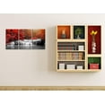 thumbnail image 4 of Hieng 3 Pieces Black White and Red Canvas Wall Art Red Forest Waterfall Poster Print Landscape Picture Framed Artwork for Office and Home Decor Ready to Hang 12x16inchx3pcs, 4 of 5