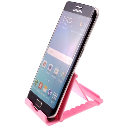 Fold-up Pink Stand for Cricket Debut S3 Icon 6 – Holder Travel Desktop Cradle Dock for Cricket Debut S3 Icon 6
