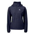 thumbnail image 2 of Women's Cutter & Buck Navy New Hampshire Fisher Cats Charter Eco Recycled Half-Zip Anorak Jacket, 2 of 3