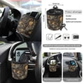 thumbnail image 5 of Renewold Camo Hunting Forest Car Seat Cover Split Covers for Women Men, Steering Wheel Cover Seat Belt Strap Pad Trash Bag Mount Phone Holder Rearview Mirror Accessories Cup Holder Key Chain, 15 PCS, 5 of 7