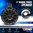 thumbnail image 3 of Altavoces Marine Tower DS18 MP4TP.4A 4 600 W con amplificador, 3 of 9