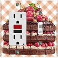 thumbnail image 1 of Metal Light Switch Plate Cover Elegant Chocolate Cake Desserts CAK001, 1 of 16