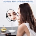 thumbnail image 2 of 360 Degree Swivel Magnifying Mirror, Vanity Mirror With Stand And Removable Base, 2 of 10